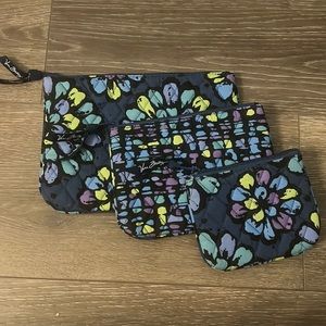 Vera Bradley Indigo Pop Cosmetic Trio.